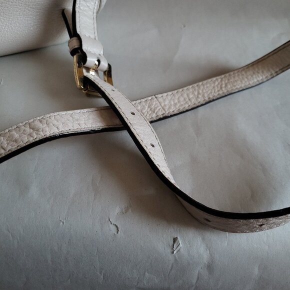 VINTAGE MICHAEL KORS PEBBLED CREAM LEATHER SHOULDER BAG - Picture 4 of 15